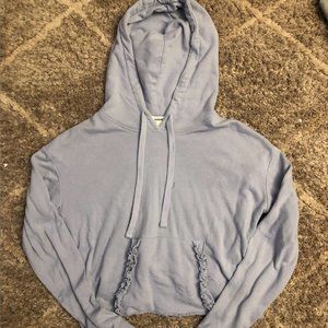 Garage Light Blue Cropped Sweatshirt